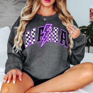Mama Checkered Lightning Bolt **Choose Your Color!