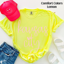 Load image into Gallery viewer, Neon Cursive Kansas City Neon Yellow

