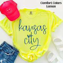 Load image into Gallery viewer, Neon Cursive Kansas City Neon Yellow
