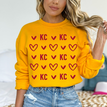 Load image into Gallery viewer, Gold KC Hearts
