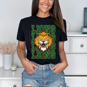 Lions Mascot Green & Gold