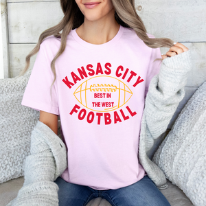 Kansas City Football Best In The West On Light Pink