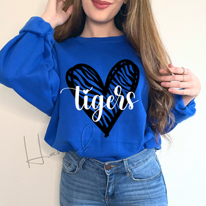 Tiger Heart With WHITE Font