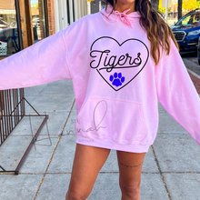 Load image into Gallery viewer, PINK Tigers Heart w/Blue Paw Print
