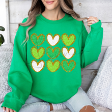 Load image into Gallery viewer, Faux Chenille Hearts St. Patrick&#39;s Day
