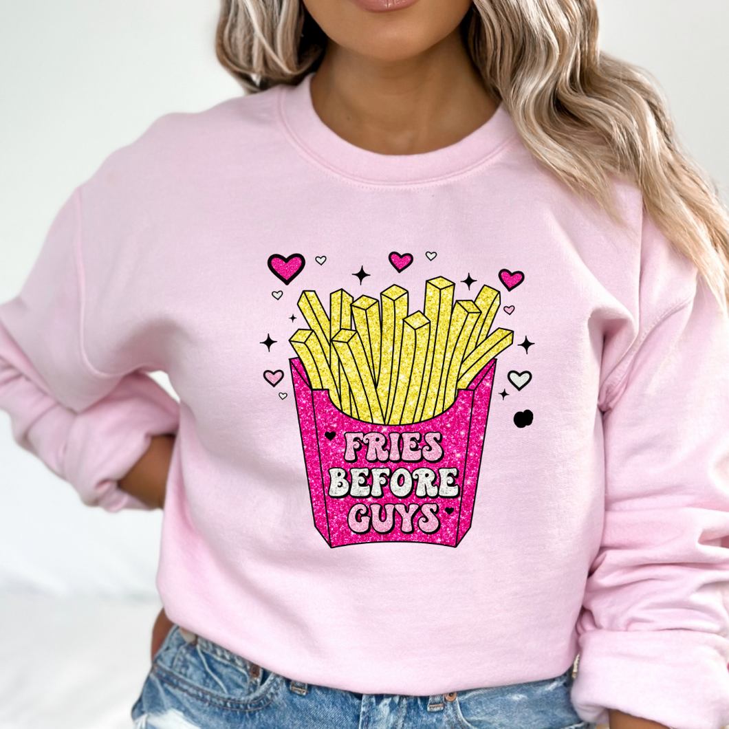 Fries Before Guys On Light Pink
