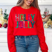 Load image into Gallery viewer, Holly Jolly Faux Glitter
