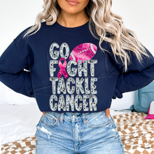 Load image into Gallery viewer, Go Fight Tackle Cancer on Navy
