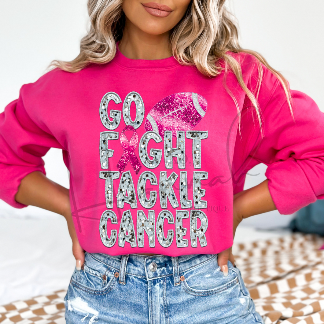 Go Fight Tackle Cancer on Hot Pink