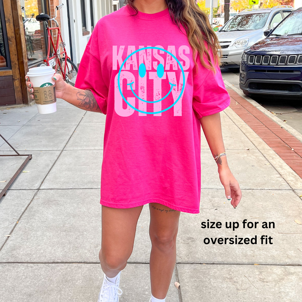 Happy Face KC On Pink