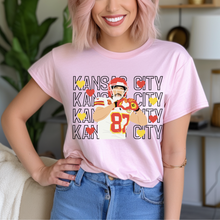 Load image into Gallery viewer, Kansas City Kelce Hearts Black Font On Light Pink
