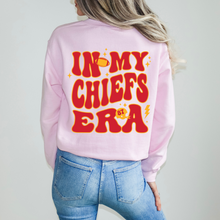 Load image into Gallery viewer, Red &amp; Gold In My Chiefs Era Front &amp; Back On Light Pink

