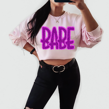 Load image into Gallery viewer, Purple Babe On Light Pink
