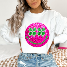 Load image into Gallery viewer, Shamrock Pink Happy Face
