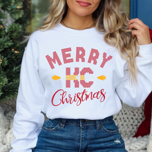 Load image into Gallery viewer, Sweater Merry KC Christmas On White
