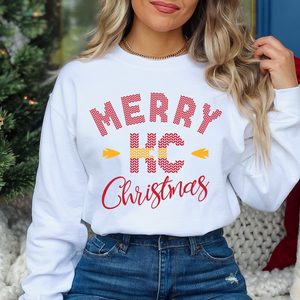 Sweater Merry KC Christmas On White