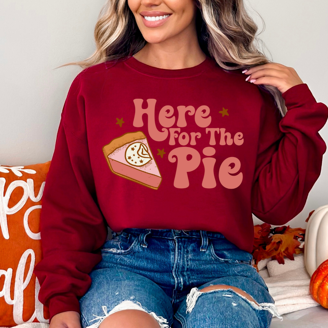 Here For The Pie Garnet Sweatshirt