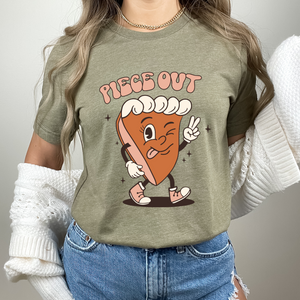 Piece Out On Olive Tee